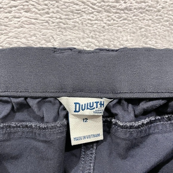 Duluth Trading Pants Women's 12 Cropped Elastic Waist Gray‎ Stretch - Picture 3 of 9